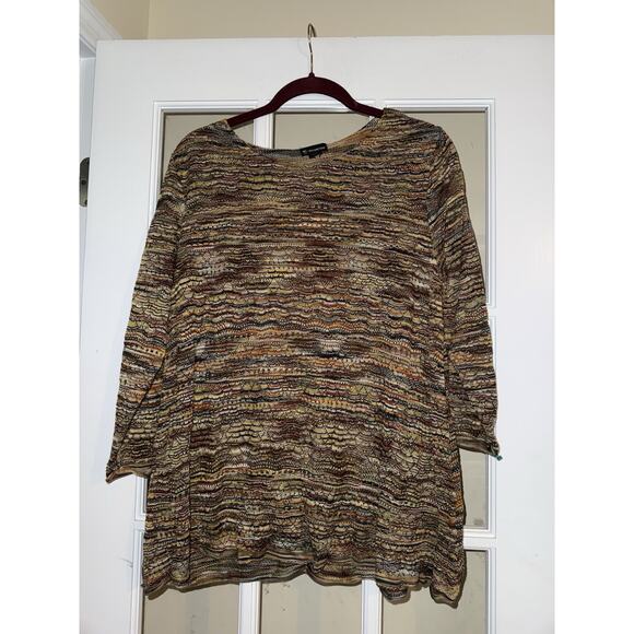 New Directions Rainbow Colorful Long Sleeve Sweater Acrylic Large - Picture 1 of 3